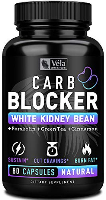 White Kidney Bean Carb Blocker  Forskolin Extract 700mg  80 Capsules Keto Carb Blocker w Forskolin Max Strength  Pure White Kidney Bean Extract for Keto Cheat Carb Intercept  Sugar Blocker