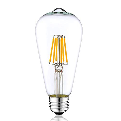Dimmable LED Edison Light Bulbs 6 Watt 2700K Soft White Lightbulbs  60W Equivalent  E26 Base  Vintage Light Bulb Set  1 Pack