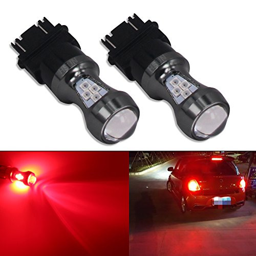 HSUN 3157 P277W T25 3457 4157 LED Bulbs 12V24V 16LED SMD3030 Chip Extremely Bright with Projector Canbus Error Free for Brake Tail Light2 PackRed
