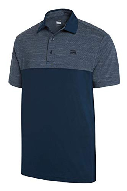 Three Sixty Six Quick Dry Golf Shirts for Men  Moisture Wicking ShortSleeve Casual Polo Shirt Midnight Blue