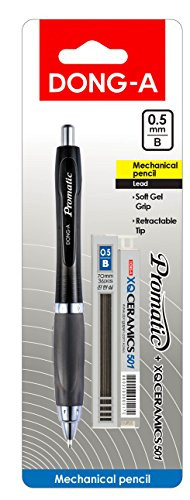 DongA Promatic Grip Mechanical Pencil with Lead Refill 05mm Black