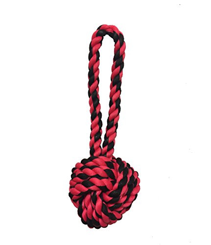Multipet Nuts for Knots Heavy Duty Rope Dog Toy with Tug 4 Colors Vary