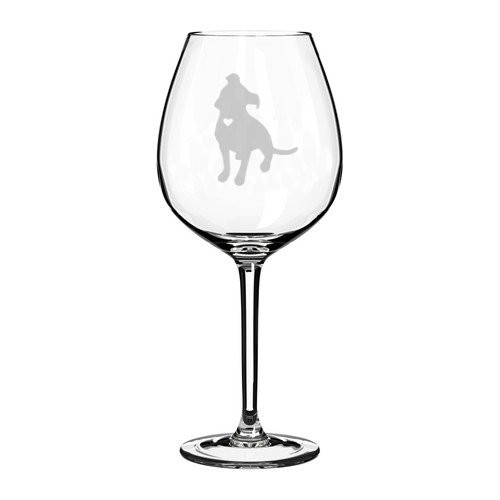 Wine Glass Goblet Cute Pitbull with Heart 20 oz Jumbo