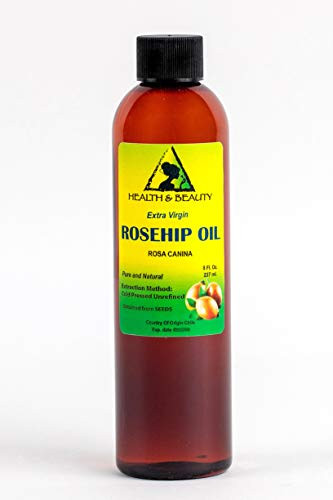 Rosehip Seed Oil Unrefined by HB OILS CENTER Raw Extra Virgin Cold Pressed Premium Quality Natural Pure 8 oz