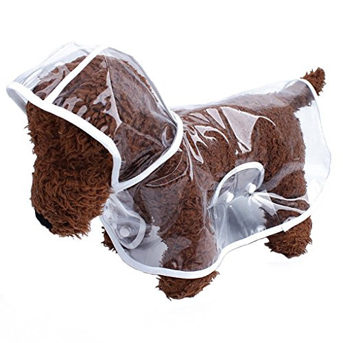 Topsung Rain Coat for Dogs Raincoat Waterproof Jacket Poncho for Small Dogs Puppy Cats Pets White Topsung Rain Coat for Dogs Raincoat Waterproof Jacket Poncho for Small Dogs Puppy Cats Pets White