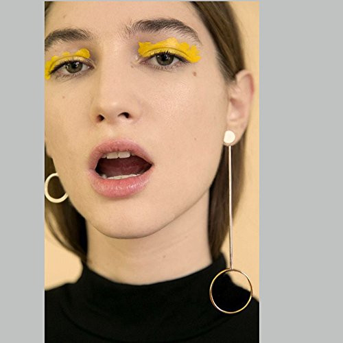 FXmimior Fashion Women Earrings Ring Cross Long Chain Drop Dangle Earrings Jewelry Gold