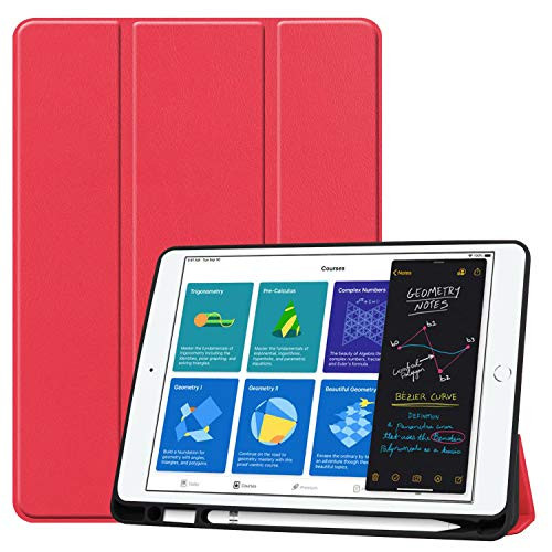 New iPad 7th Generation 102 Case 2019 with Pencil Holder USTY Smart Trifold Stand Shockproof Soft TPU Back Cover with Auto SleepWake for Apple iPad 7th Gen 2019 102 Inch Tablet Red New iPad 7th Generation 102 Case 2019 with Pencil Holder USTY Smart Trifold Stand Shockproof Soft TPU Back Cover with Auto SleepWake for Apple iPad 7th Gen 2019 102 Inch Tablet Red