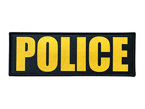 TIMTAC Large 85x3 inch Golden Yellow Police Patch with Hook and Loop