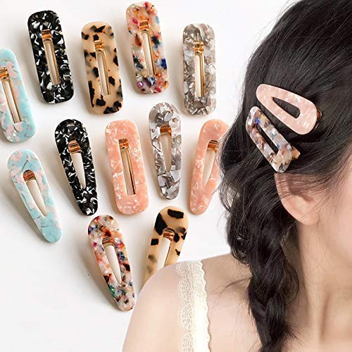 14 Pcs Acrylic Hair Clips for Women Girls and Ladies Resin Hair Barrettes Geometric Alligator Hair Clips Marble Pattern Hairpins Headwear Hair Accessories 14 Pcs Acrylic Hair Clips for Women Girls and Ladies Resin Hair Barrettes Geometric Alligator Hair Clips Marble Pattern Hairpins Headwear Hair Accessories