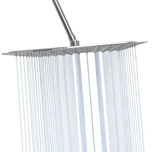 High Pressure Shower Head UltraThin DesignBest Pressure Boosting Rain Showerhead Awesome Shower Experience Even At Low Water Flow High Flow Stainless Steel Rainfall Shower Heads 8 Square