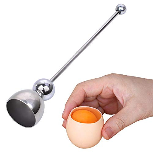 Egg Cutter Topper Stainless Steel Egg Topper Cutter Shell Remover Poached Egg Separator Egg Opener Egg Whacker Egg Cracker Tool for Soft  Hard Boiled Eggs 94 in