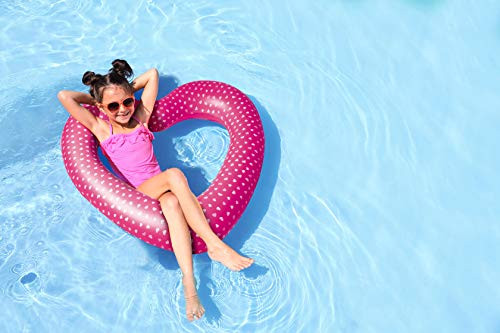 Playtek Toys Heart Shaped Pink Inflatable Pool Float