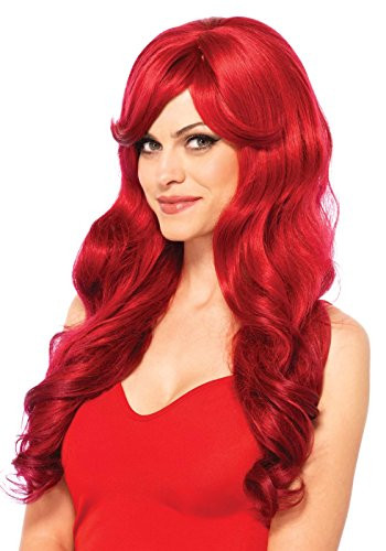 Leg Avenue Womens Wig Red 27 Long Wavy One Size