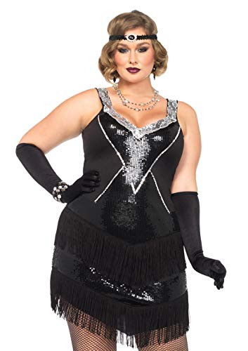 Leg Avenue Womens Plus Size Flapper Dress Roaring 20s Costume