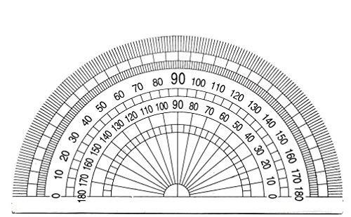75 Pack Plastic Protractor 180 Degrees Protractor for Angle Measurement Student Math 4 Inches Clear