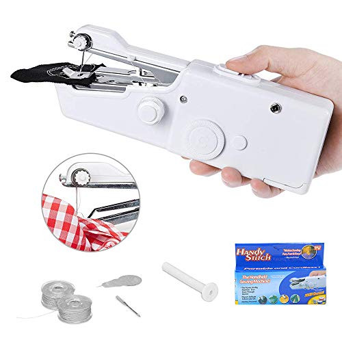 Handheld Sewing Machine Mini Portable Cordless Quick Handy Stitch Mini Sewing Machine Fit for Kids Beginners Quick Repairs DIY hand sewing machine