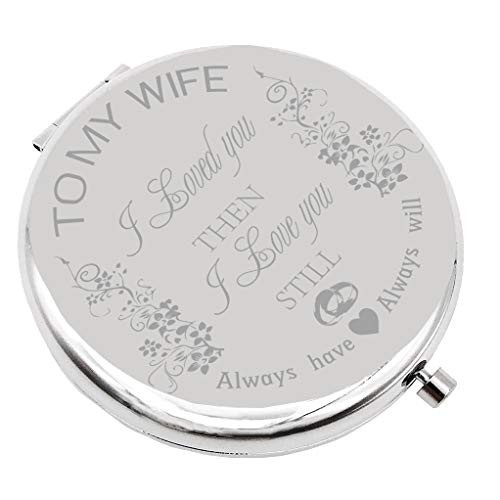 NKIPORU To My Wife Makeup Mirror I Loved You Then I Love You Wife Gift from Husband for Wedding Anniversary Birthday Mothers Day or Christmas NKIPORU To My Wife Makeup Mirror I Loved You Then I Love You Wife Gift from Husband for Wedding Anniversary Birthday Mothers Day or Christmas