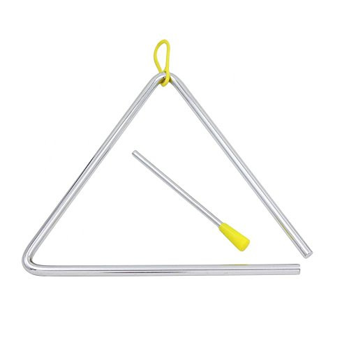 Dilwe Music Triangle Children Music Enlightenment Musical Percussion Instrument Steel Triangle with Striker6inches