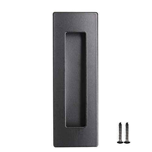 5 Pack Pocket Door Pulls 2 inch Length Black Recessed Door Pulls Stainless Steel Finger Pulls for Sliding DoorsFlush Door Pulls Easy to Install