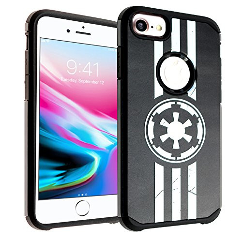 iPhone 8 Case DURARMOR Star Wars Imperial Logo Dual Layer Hybrid Shockproof Ultra Slim Fit Armor Air Cushion Defender Protector Cover for iPhone 8 Imperial Star Wars Logo
