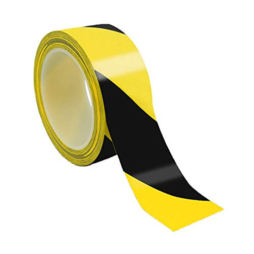 YELAIYEHAO Hazard Warning Safety Stripe Tape 2inchx 36yards  Black and Yellow HighVisibility Marking Floors Walls Steps Caution Dangerous Zones 2inch yellowblack