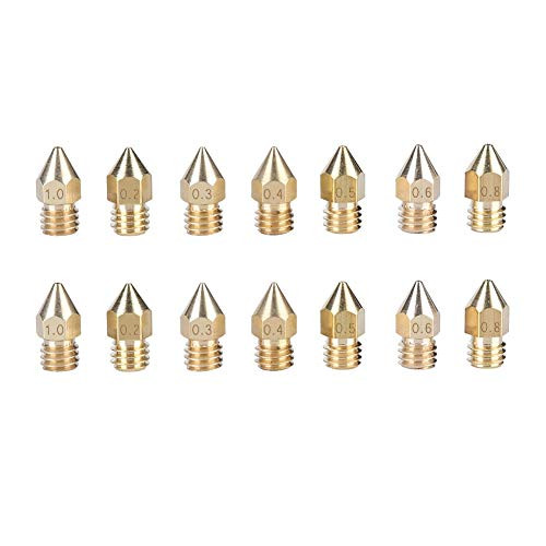 Wendry 3D Printer Parts Extruder Brass Nozzle Print Head Printer Accessories 3D Printer Nozzle Parts 3D Printer Extruder Brass Extruder Brass Nozzle Printhead