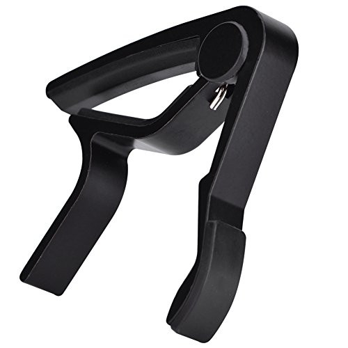 Guitar Capo Trigger Quick Change Capos Portable Quick Change Tune Clamp Handheld Tuner Capo for Folk Acoustic Classic Electric GuitarsBlack