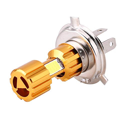 Hlyjoon Motorcycle Headlight 30W 12V COB Motorcycle LED Headlight H4 6500K 1500LM Motorbike Waterproof LED Headlamp White Light Universal