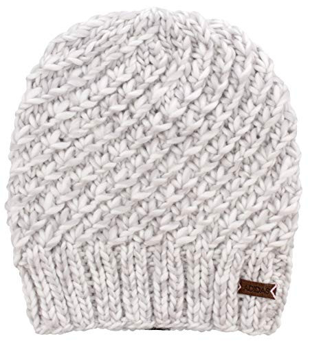 adidas Womens Whittier Beanie WhiteClear Onix Marl ONE SIZE