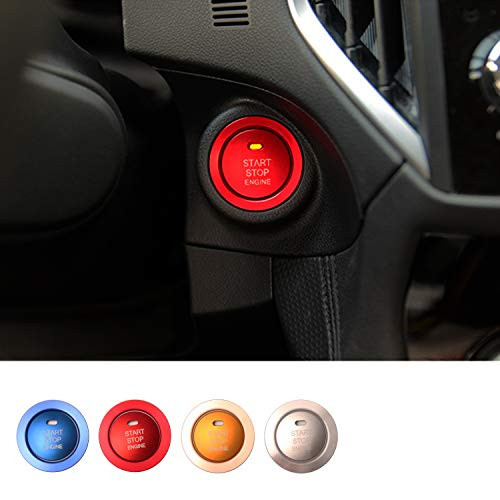 Monrand Red Car Engine Start Stop Button CoverEngine Start Stop Trim Decor Sticker Aluminium Alloy for Subaru Forester Legacy Impreza Outback Ascent BRZ XV