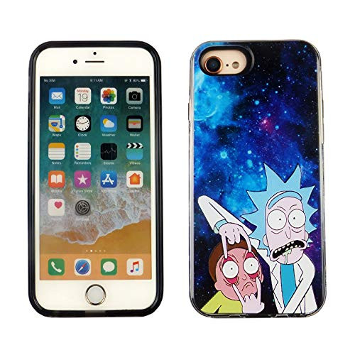 iPhone SE 2020 47 Inch Dual Slim Case CASEVEREST 3D Print Cover Rick and Morty Galaxy Sanchez iPhone 6S 7 8 PC TPU