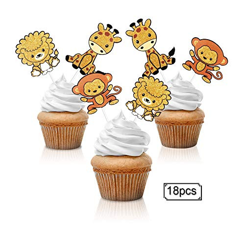 18pcs Jungle Safari Animal Cupcake Toppers Zoo Animals Theme Party Cupcake Toppers Supplies Boys Girls Birthday Party Dessert Food Picks Decorations 18pcs Jungle Safari Animal Cupcake Toppers Zoo Animals Theme Party Cupcake Toppers Supplies Boys Girls Birthday Party Dessert Food Picks Decorations