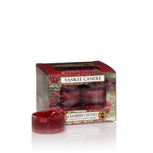 Yankee Candle Cranberry Chutney Tea Light Candle, Fruit Scent