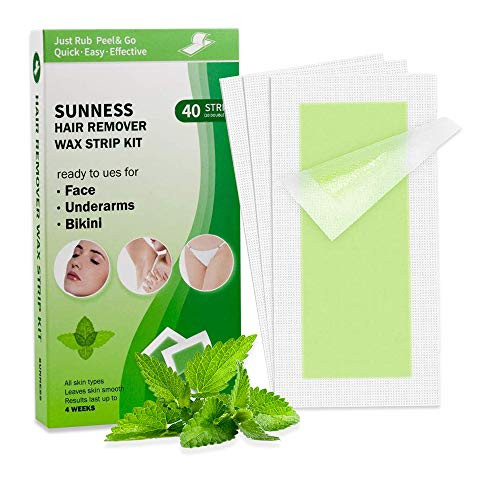 Body Wax Strips Hair Removal Waxing Strip For Women Arms Legs Underarm Hair Eyebrow Bikini and Brazilian At Home Waxing Kit with 40 Face Wax Strips Body Wax Strips Hair Removal Waxing Strip For Women Arms Legs Underarm Hair Eyebrow Bikini and Brazilian At Home Waxing Kit with 40 Face Wax Strips
