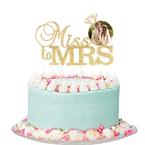 Gold Glitter Miss To Mrs Cake Topper  Bridal Shower Cake Decorations Bridal Shower Cake Topper Bridal Shower Party Decorations