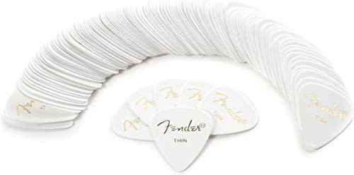 Fender 351 Shape Classic Celluloid Picks  Thin White 144pack