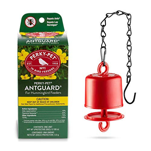 Ant Guard For Hummingbird Feeders  Repels Ants  Perky Pet Ant Guard  Bundled With SEWANTA Hanging Chains