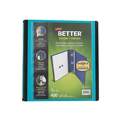 Staples 651742 15Inch 3Ring Better Binder Teal 13468Cc Staples 651742 15Inch 3Ring Better Binder Teal 13468Cc