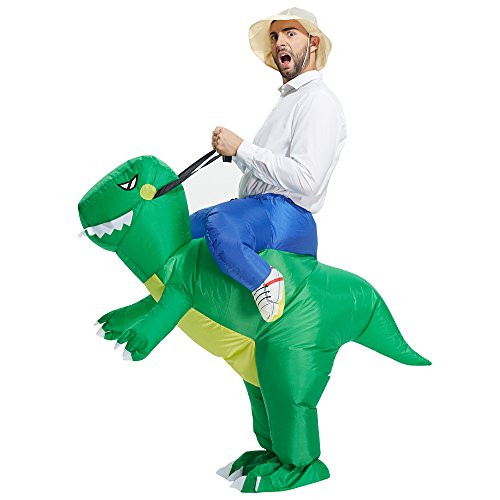 TOLOCO Inflatable Dinosaur TREX Costume Inflatable Costumes for Adults Halloween Costume Blow Up Costume Green Dinosaur Adult TOLOCO Inflatable Dinosaur TREX Costume Inflatable Costumes for Adults Halloween Costume Blow Up Costume Green Dinosaur Adult