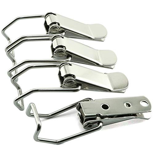 HJ Garden 4pcs Spring Loaded Toggle Latch Hasp304 Stainless Steel Box Cabinet Latch Catch Locks Hasps 73mm288 in