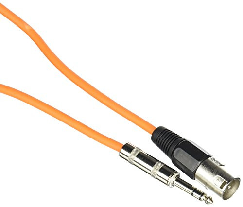 Seismic Audio - SATRXL-M25Orange - 25 Foot Orange XLR Male to 1/4 Inch TRS Patch Cable Snake Cords - Balanced