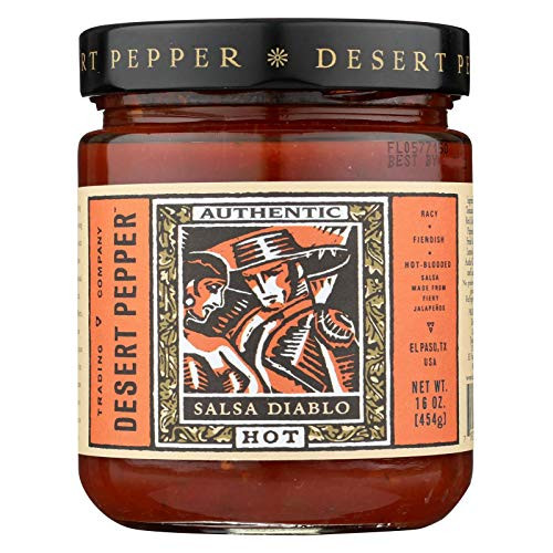 Desert Pepper Salsa Diablo Hot 16 Ounce Pack of 6