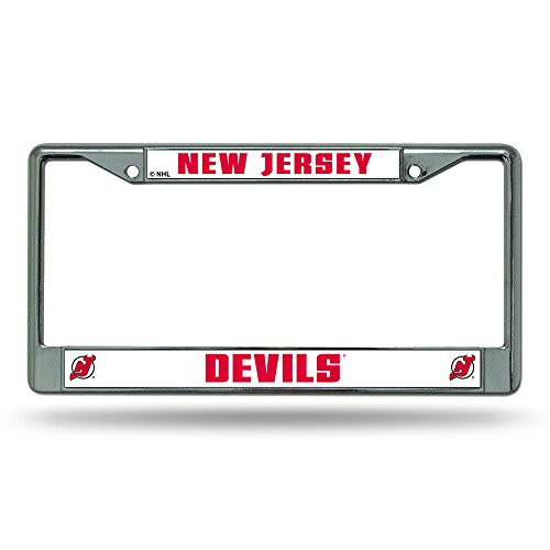 Rico Industries NHL New Jersey Devils Standard Chrome License Plate Frame