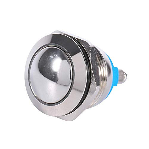 19mm Momentary Mini Push Button Switch Waterproof Car Metal Push Button Horn Momentary Switch 12V