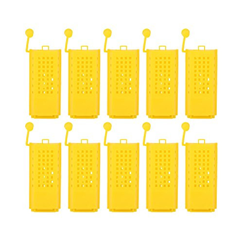 TOPINCN 10PCS Beekeeping Rearing Cup Kit Plastic Bee Queen Cages Roller Transporting Catcher Box Beekeeper Beekeeping Equipment Tool
