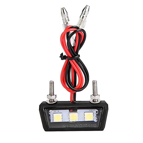 12V Universal Car License Number Plate Tag Light License Plate Lamp Motorcycle License Plate White LED light Waterproof