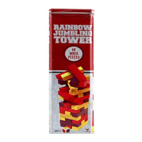 Cardinal Rainbow Jumbling Tower 48 Wood Pieces For Kids Age 6