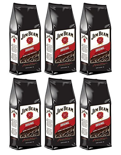Jim Beam Original Bourbon Flavored Ground Coffee 6 bags 12 oz ea