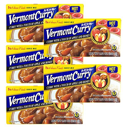 5 Packs  House Foods Vermont Curry Hot 811 Oz 230g 5 Packs  House Foods Vermont Curry Hot 811 Oz 230g
