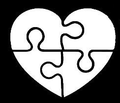 LLI Autism Awareness Heart  Decal Vinyl Sticker  Cars Trucks Vans Walls Laptop  White  55 x 46 in  LLI1222